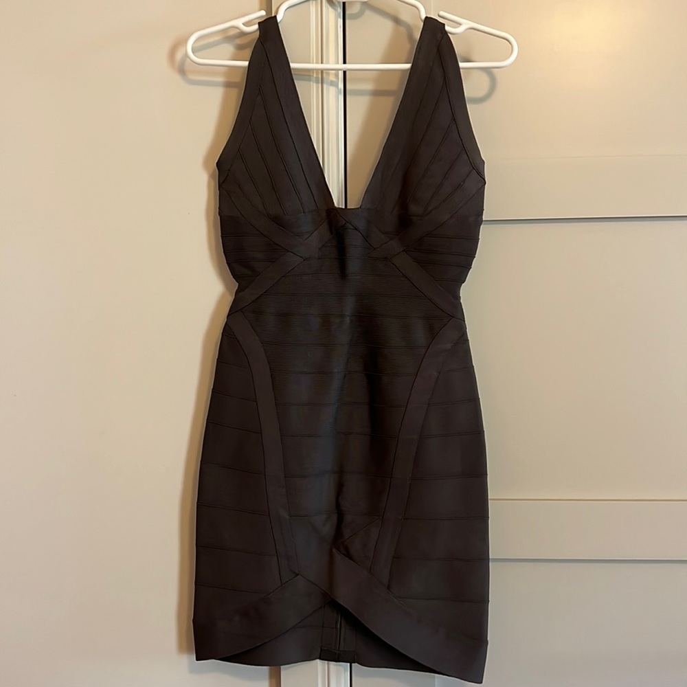 Herve Leger bandage dress - slate grey
